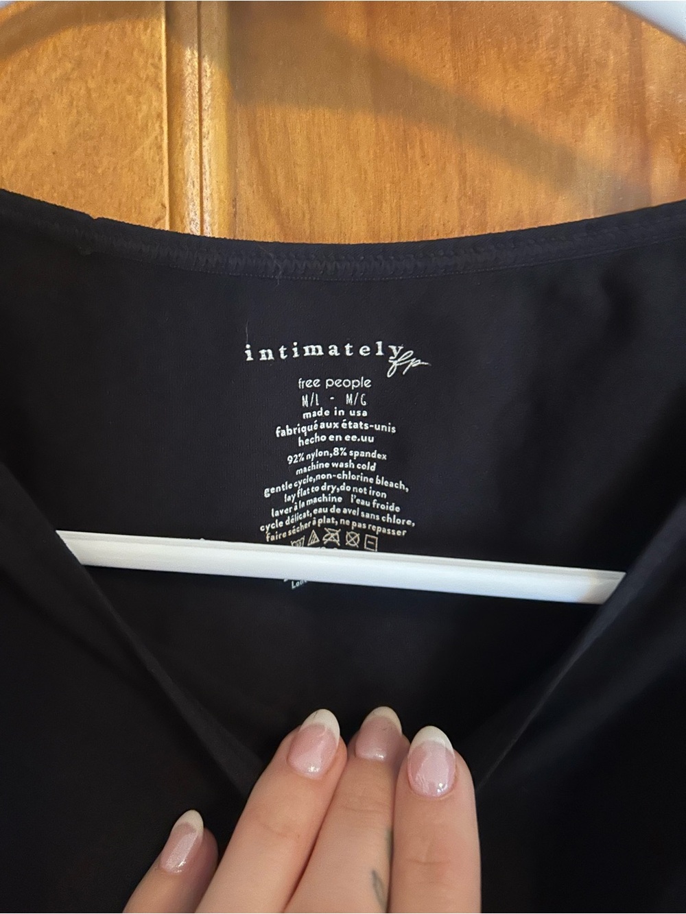 Free People Intimately Black Scoop Neck Tank